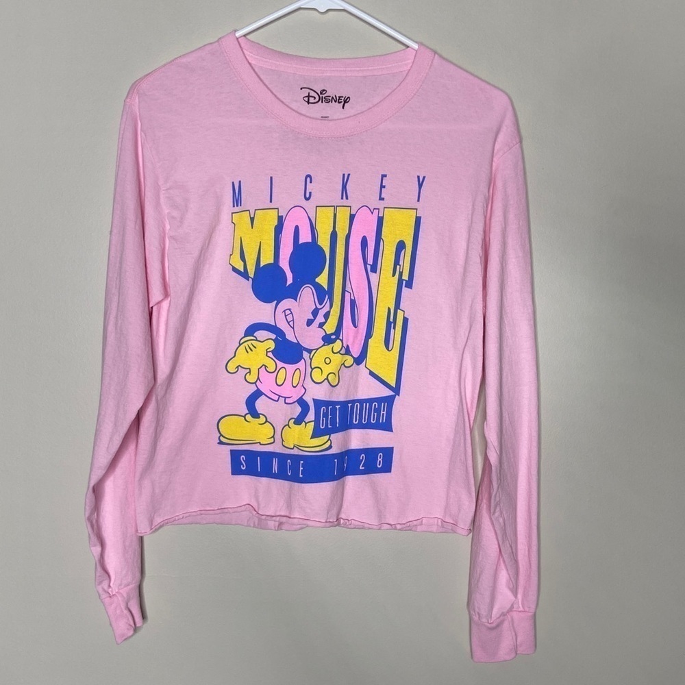 Disney Mickey Mouse Long Sleeve Cropped Top S